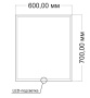 Зеркало LED VLM-3VN6007 600х700 c сенсорным выключателем и диммером
