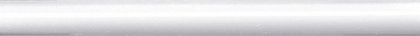 Бордюр белый глянцевый обрезной 30x2,5x1,9