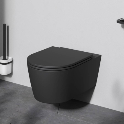 C8F1701MBSC Func подвесной унитаз 54 см FlashClean с сиденьем микролифт, черн мат C8F1701MBSC Func подвесной унитаз 54 см FlashClean с сиденьем микролифт, черн мат