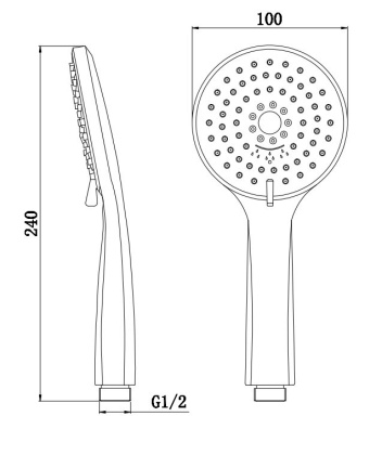 Ручной душ, ABS-пластик BB-D1C5 Ручной душ, ABS-пластик BB-D1C5