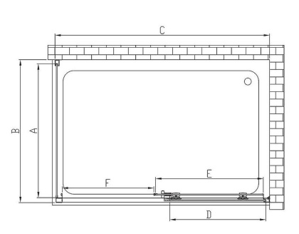 Душевой уголок Soft VSR-3SO8015CL, 1500*800, хром, стекло прозрачное