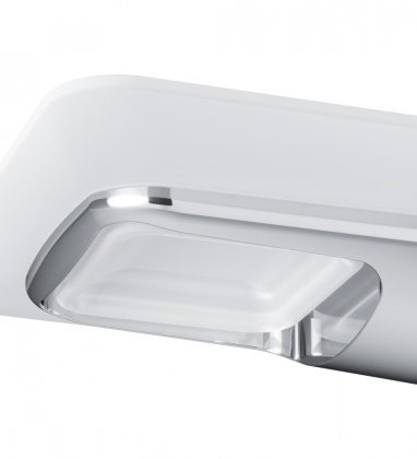 Стеклянная мыльница Inspire V2.0 с настенным держателем, 3,2х13х12,1 см, белая, A50A34200