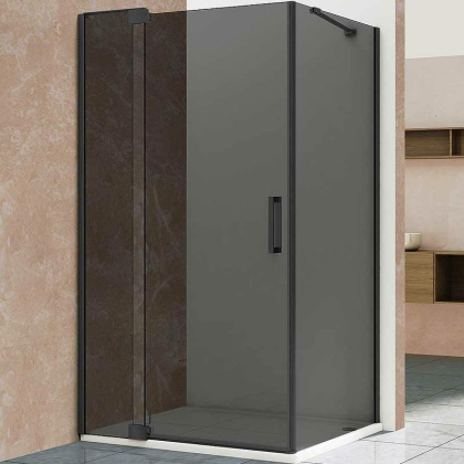 Душевой уголок Extra VSR-1E111290CGB, 1100/1200*900, черный, стекло тонированное