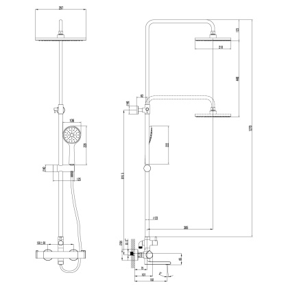 Смеситель Lemark Yeti LM7862C для ванны и душа, термостатический Смеситель Lemark Yeti LM7862C для ванны и душа, термостатический