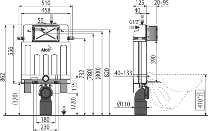Скрытая система инсталляции для замуровывания в стену