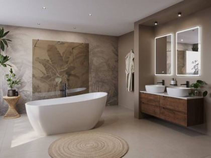 BB704-1700-800-K Отдельностоящая, полукруглая акриловая ванна в комплекте со сливом-переливом Цвет Белый 