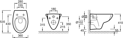 Унитаз подвесной Jacob Delafon Patio EDV102-00, шт Унитаз подвесной Jacob Delafon Patio EDV102-00, шт