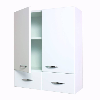 Шкаф Onika Кредо 60 подвесной, белый, с ящиками Шкаф Onika Кредо 60 подвесной, белый, с ящиками