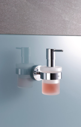 Дозатор жидкого мыла с держателем, GROHE Essentials, хром, (40448001)
