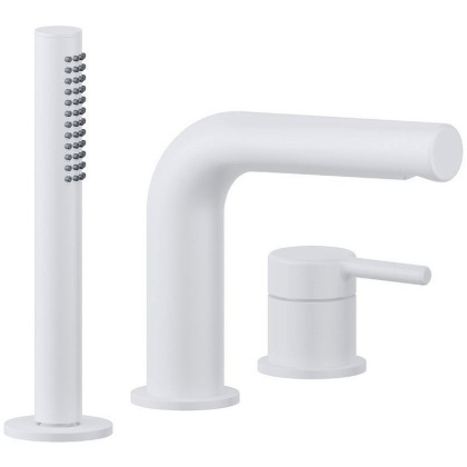 Смеситель на борт ванны EXCELLENT Pi AREX.1233WH (белый мат)