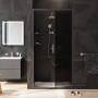W90G-100-1-195BG Gem Solo Дверь душевая 100х195, стекло тонированное, профиль Черный матовый