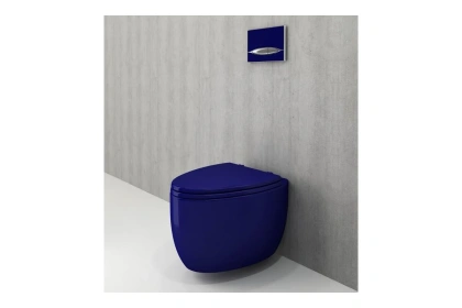 Сиденье с крышкой Etna, полиэстер, плав.опускание, глян.синий, A0325-010, шт Сиденье с крышкой Etna, полиэстер, плав.опускание, глян.синий, A0325-010, шт