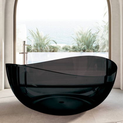 Прозрачная ванна ABBER Kristall AT9705Onyx черная