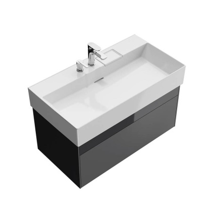 Тумба LOGICA подвесная 2 ящика 90 см, стальной серый Тумба LOGICA подвесная 2 ящика 90 см, стальной серый