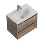 Тумба с раковиной подвесная BelBagno KRAFT 39 70 Cemento Grigio, раковина белая Тумба с раковиной подвесная BelBagno KRAFT 39 70 Cemento Grigio, раковина белая