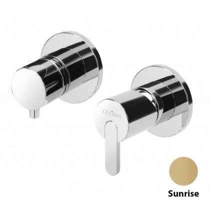 LEAF-VDIM3-L-SR Встраиваемый однорычажный смеситель на 3 выхода, исполнение Sunrise