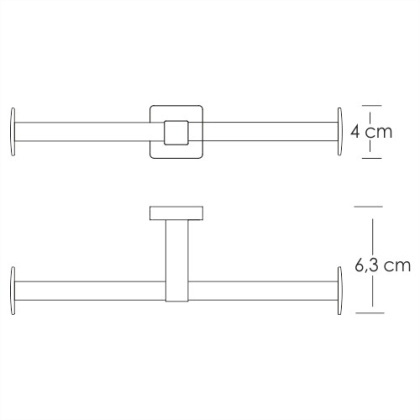 Держатель туалетной бумаги Lippe двойной, 27,5х4х6,3 см, хром, K-6596D