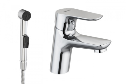 770300000 Origin Bit, Смеситель для умывальника без дк с гигиеническим душем