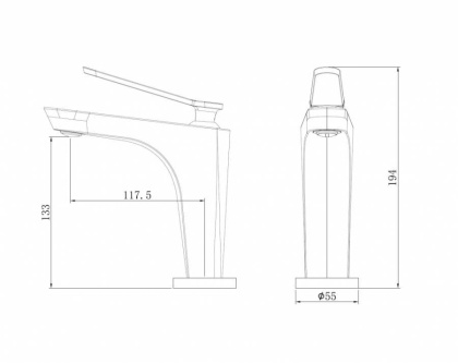 Смеситель ABBER Zeitlos AF8909RG для раковины, розовое золото