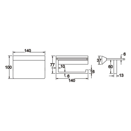Бумагодержатель, RG1605 Rose, Хром Бумагодержатель, RG1605 Rose, Хром