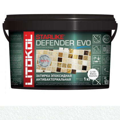 Затирка эпоксидная STARLIKE DEFENDER EVO, S.100 BIANCO ASSOLUTO 1кг Затирка эпоксидная STARLIKE DEFENDER EVO, S.100 BIANCO ASSOLUTO 1кг