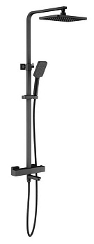Душевая стойка Timo Tetra-Thermo SX-0169/03 с термостатом, черная матовая Душевая стойка Timo Tetra-Thermo SX-0169/03 с термостатом, черная матовая