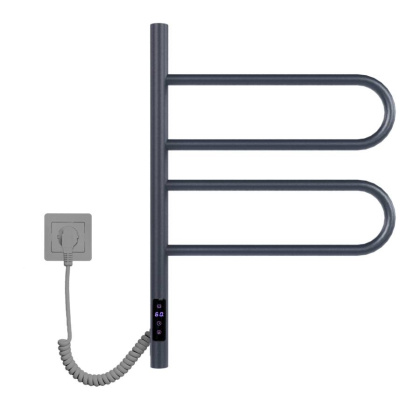 Полотенцесушитель электрический Vincea VTD-1R1CGE 44x60, графит, таймер Полотенцесушитель электрический Vincea VTD-1R1CGE 44x60, графит, таймер