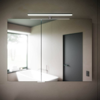 Зеркальный шкаф для ванной комнаты  SANCOS Hilton 1000x148х740 мм, с LED подсветкой, арт.Z1000 Зеркальный шкаф для ванной комнаты  SANCOS Hilton 1000x148х740 мм, с LED подсветкой, арт.Z1000