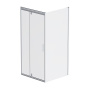W90G-404-090MT Душевое ограждение Gem Sqare Pivot 90x90 стекло прозрачное, профиль матовый Хром, без