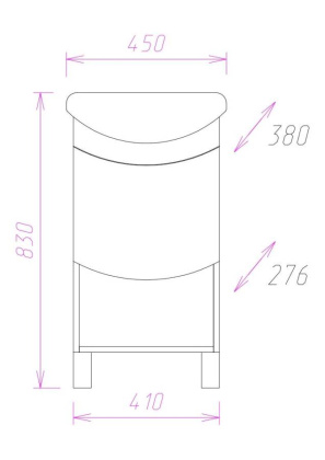 Тумба Onika Селена 45 напольная, бодега (ум. Дора 47/ Азов 45)
