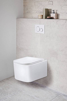 Унитаз подвесной Ultra VT1-32 безободковый, цвет белый, ультратонкое soft-close сиденье