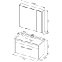 Мебель для ванной Aquanet Августа 100 белый (раковина Нота) Мебель для ванной Aquanet Августа 100 белый (раковина Нота)