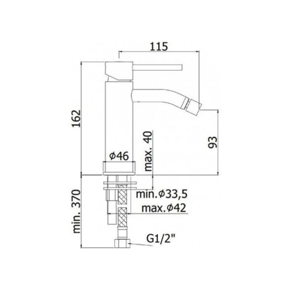 Смеситель для биде Paffoni Light LIG131ROSE Смеситель для биде Paffoni Light LIG131ROSE