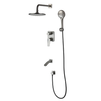 Смеситель Lemark Bronx LM3722GM для ванны и душа, встраиваемый Смеситель Lemark Bronx LM3722GM для ванны и душа, встраиваемый