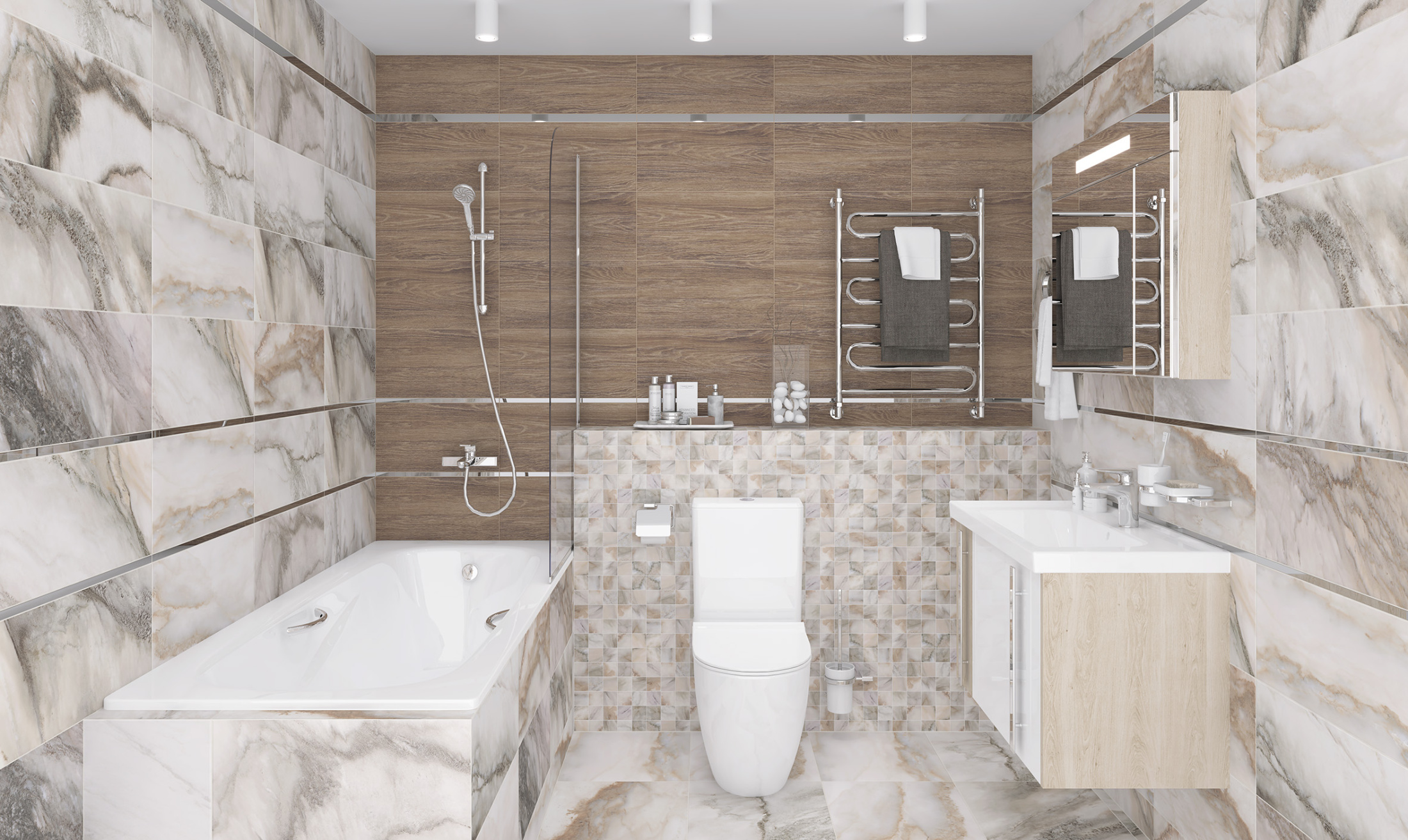 Continent Плитка настенная микс 34020 25х50