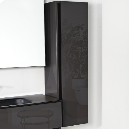 Пенал Vallessi 120*35*28,5cm Антрацит глянец 836-A glossy Boheme