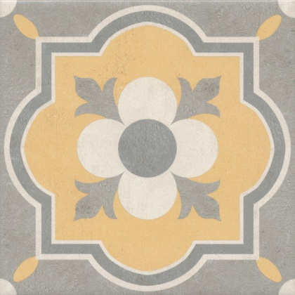 Декор VT\A459\5009 Эрмитаж 1 желтый/оранжевый/серый 20см*20см*6,9мм (1уп/10шт)матовый, шт