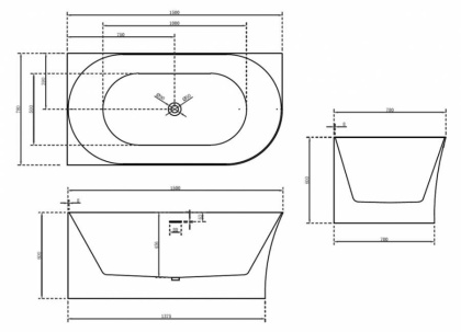 Акриловая ванна Abber 150х78 AB9258-1.5 L Акриловая ванна Abber 150х78 AB9258-1.5 L