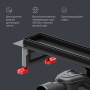 W01SC-U11-050-04BM MasterFlow Трап для душа линейный универс затвор Tile 50см цвет черн мат W01SC-U11-050-04BM MasterFlow Трап для душа линейный универс затвор Tile 50см цвет черн мат