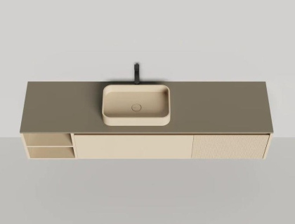 Подвесная тумба Domino 2000, эмаль, с открытой полкой