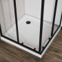 Душевой уголок City VSS-5CT8010CLB, 1000*800, черный, стекло прозрачное