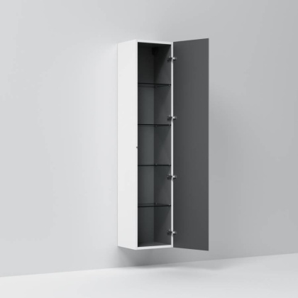 M70ACHMR0356WG SPIRIT 2.0, шкаф-колонна, подвесной, правый, 35 см, зеркальный фасад, цвет: белый, гл