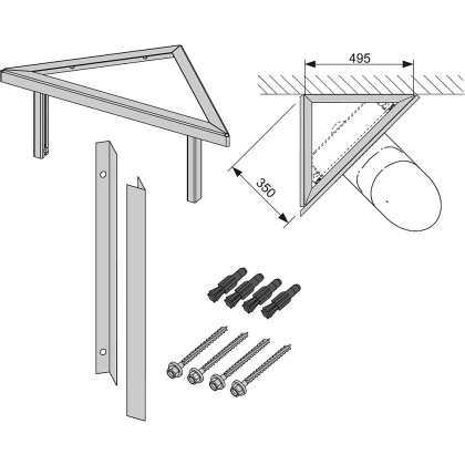 Крепление модуля TECEprofil для настенного углового монтажа