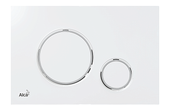 Кнопка управления для скрытых систем инсталляции, белый--хром-глянец