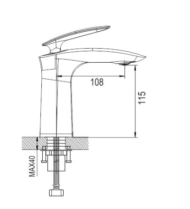 Смеситель для раковины латунь R1101