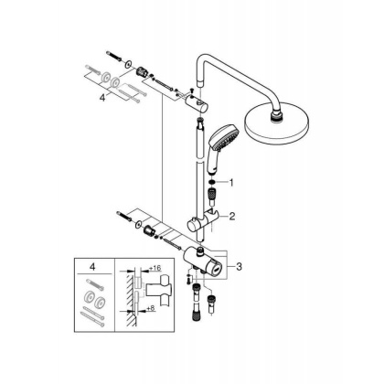 Душевая система Grohe Tempesta New Cosmopolitan 27394002 хром Душевая система Grohe Tempesta New Cosmopolitan 27394002 хром