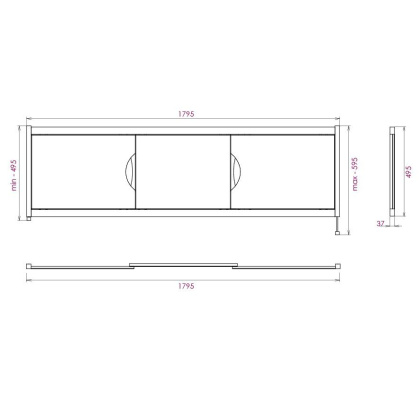 Экран под ванну Onika Лагуна 180 белый