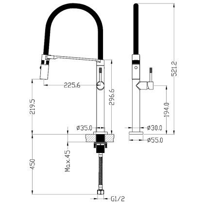 Смеситель для кухни UNO CHROME
