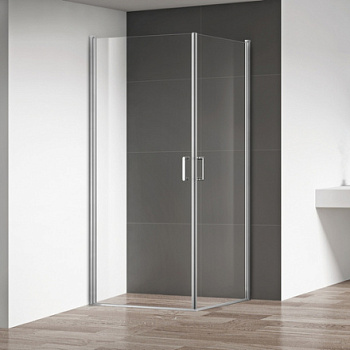 Душевой уголок RGW LE-30, 06123000-11, 100 х 100 x 195 см, дверь распашная, стекло прозрачное, хром