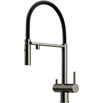 Смеситель для кухни SANCOS Imola с возможностью подключения фильтра для воды, цвет вороненая сталь, арт. SC4010GG